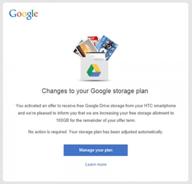 HTC Google Drive Upgrade