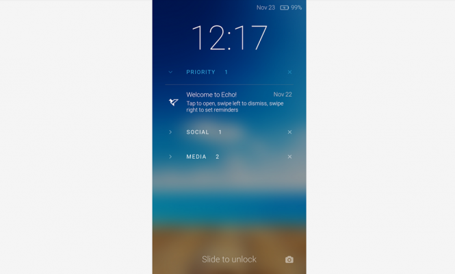 Echo Notification Lockscreen