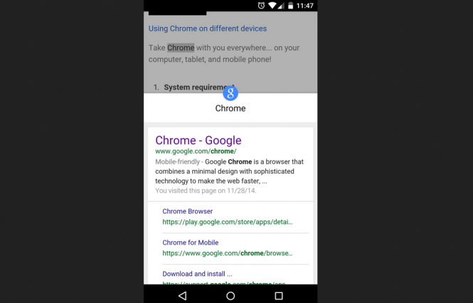 Chrome Touch-to-Search
