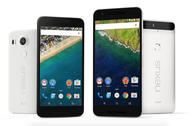 Nexus 5X (left) and Nexus 6P (right)