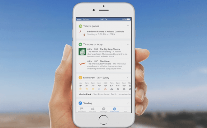Facebook to replace notifications with cards