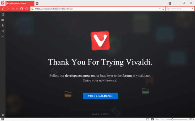 Vivaldi is now ready for its Beta stage