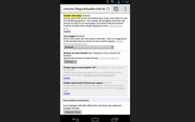 Disable Click Delay