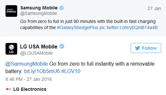 LG's Twitter joke