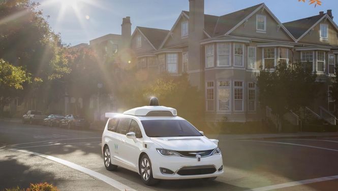 Waymo's minivan on the road