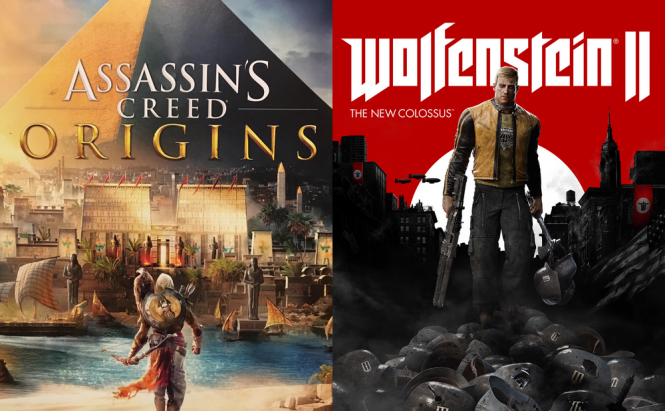 Assassin's Creed Origins and Wolfenstein II coming tomorrow